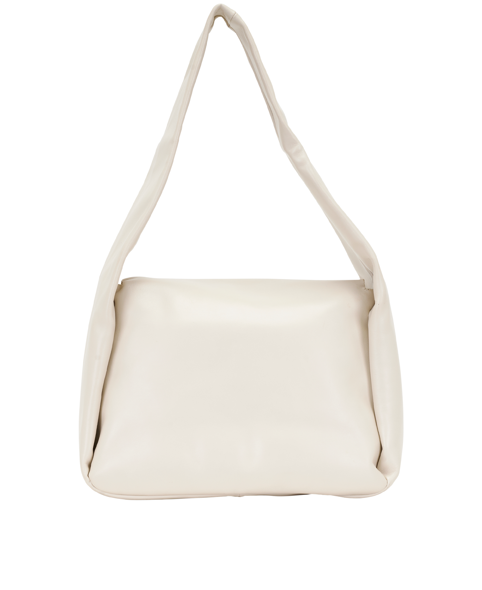 Lisbon Flap Shoulder Bag, &pound;90, Handbags, Beige, Leather, Back view